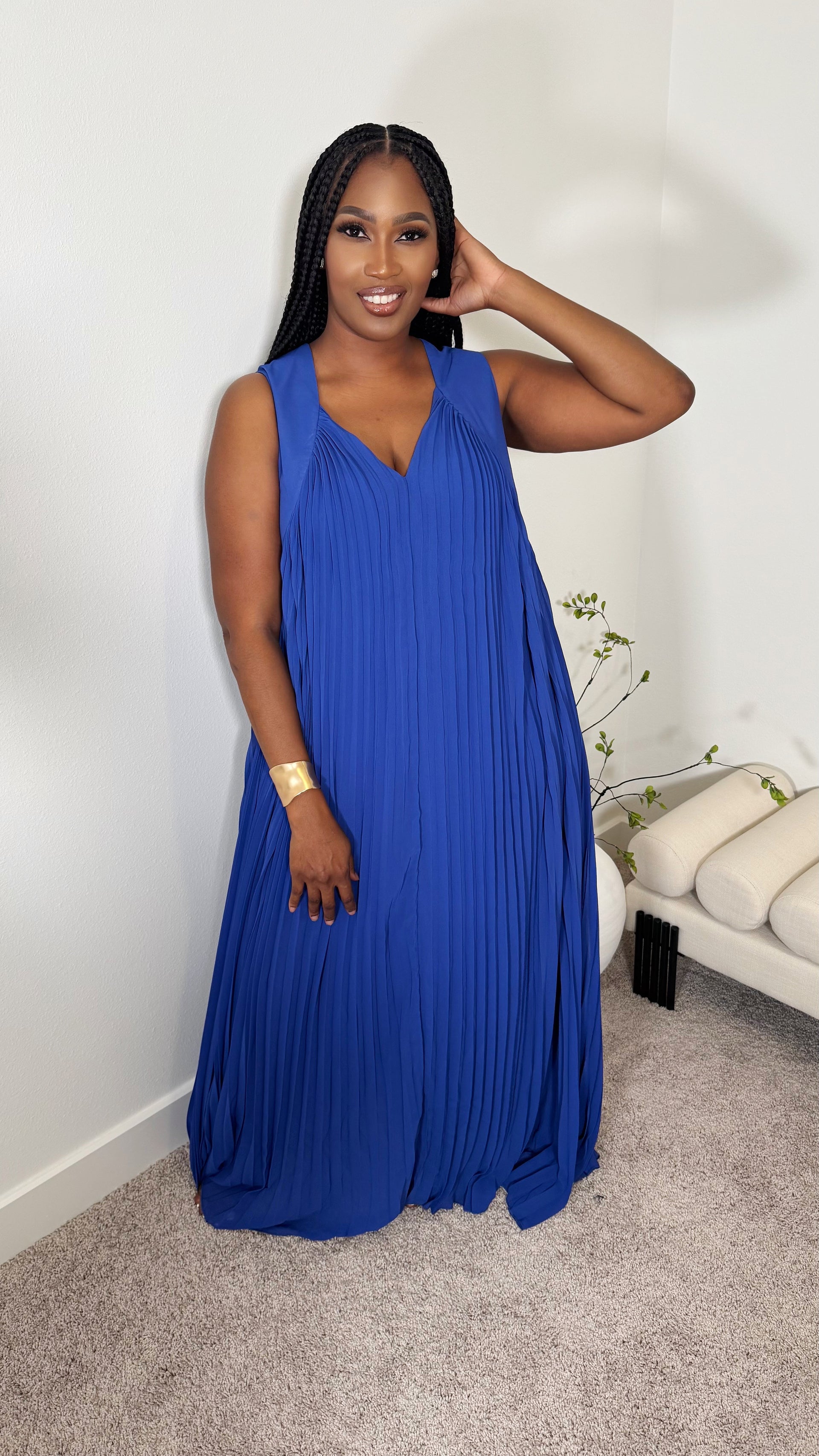 Nelly pleat dress – Mademoiselle Moore