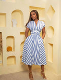 Gyptian stripe dress